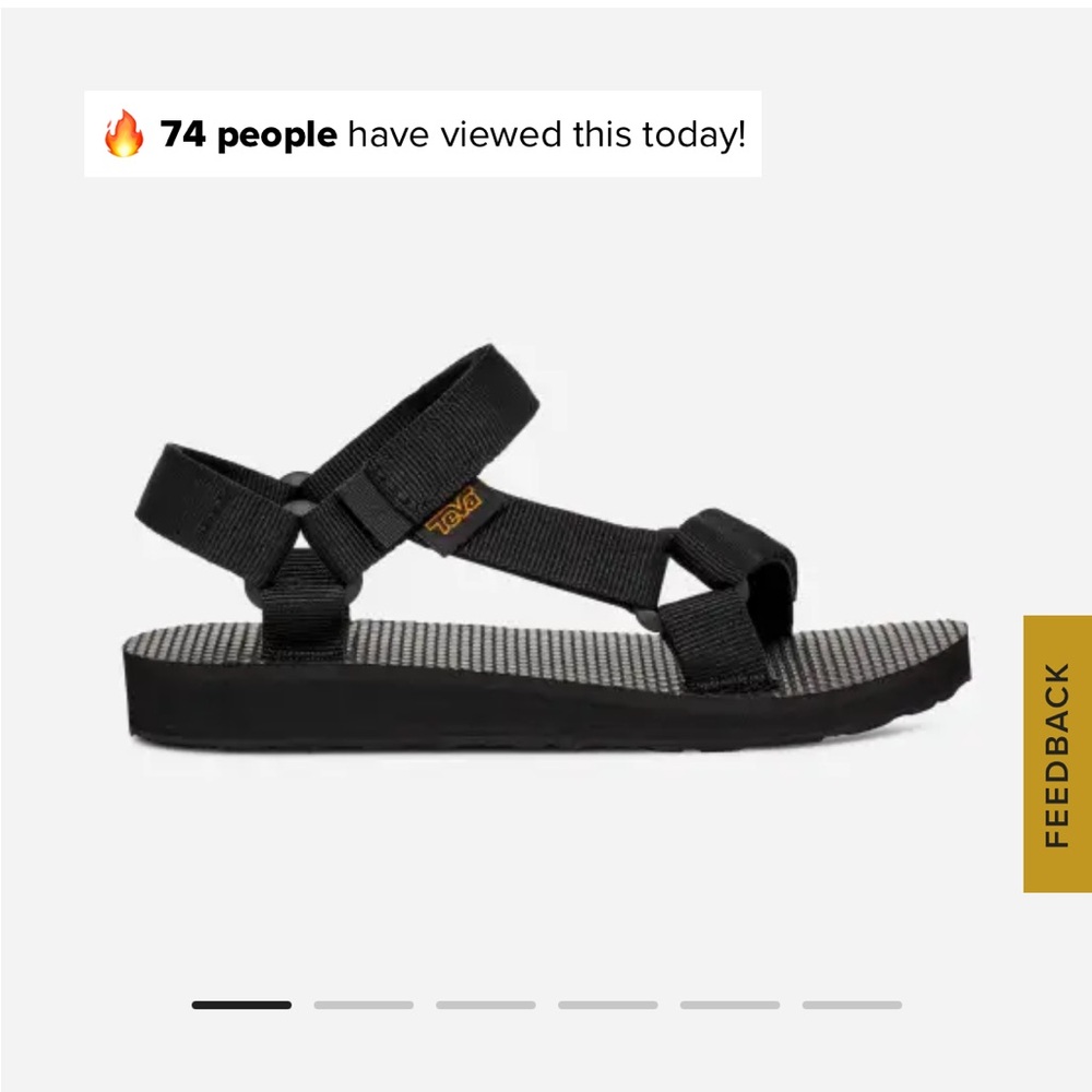 COPY - Black size 8 toddler classic Teva. Never worn